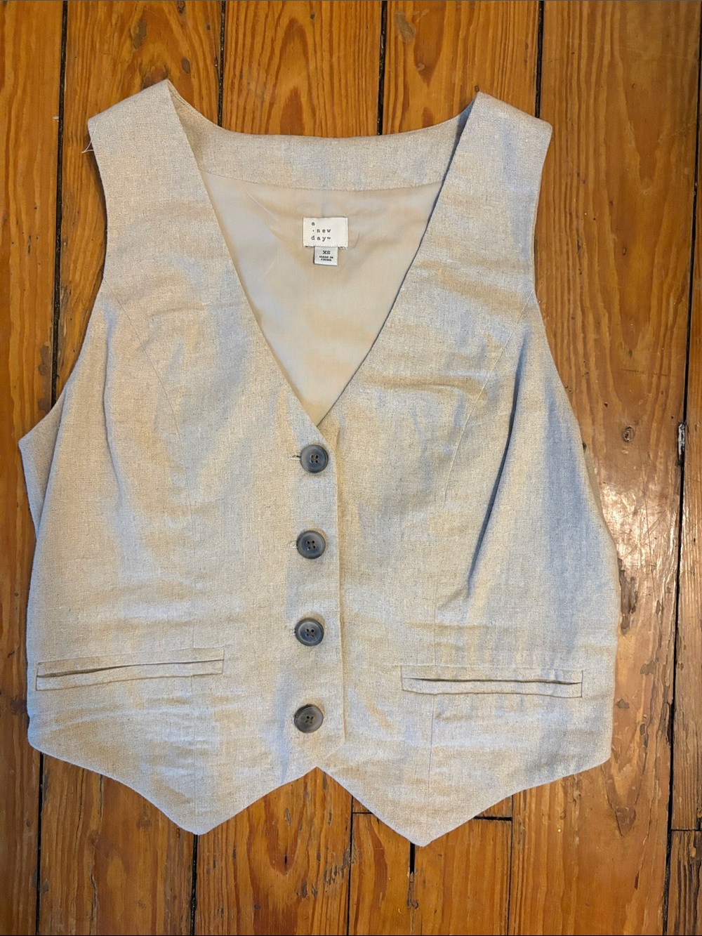 A New Day Women's Cream and Tan Gilet